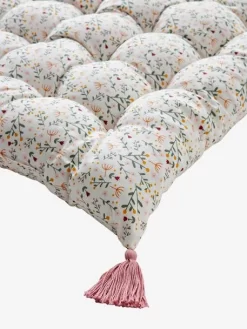 Matelas De Sol Avec Pompons FLEURETTES écru / Multicolore - Vertbaudet -Produit Pour Bébé matelas de sol avec pompons fleurettes 2