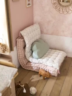 Matelas De Sol Avec Pompons FLEURETTES écru / Multicolore - Vertbaudet -Produit Pour Bébé matelas de sol avec pompons fleurettes 3