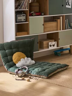 Matelas De Sol Bi Matière PALMETTES Vert - Vertbaudet -Produit Pour Bébé matelas de sol bi matiere palmettes 4