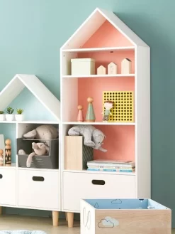 Meuble De Rangement "maison" 5 Cases Blanc - Vertbaudet -Produit Pour Bébé meuble de rangement maison 5 cases 5