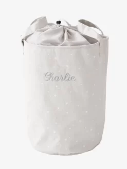 Panier à Linge Personnalisable Gris - Vertbaudet