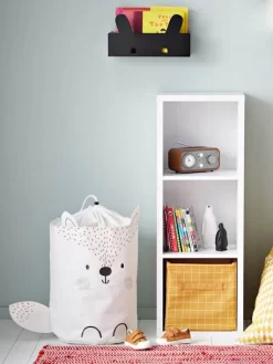 Panier à Linge Renard Des Neiges Blanc - Vertbaudet -Produit Pour Bébé panier a linge renard des neiges 2