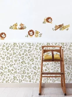 Papier Peint Feuillage Savane Felidae LILIPINSO Lichen - Lilipinso -Produit Pour Bébé papier peint feuillage savane felidae lilipinso 2