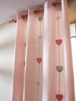 Rideau Tamisant Guirlande Coeurs Rose - Vertbaudet -Produit Pour Bébé rideau tamisant guirlande coeurs 3