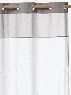 Rideau Voilage étoiles Blanc / Grege - Vertbaudet