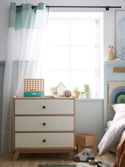 Rideau Voilage MENTHE A L'EAU Vert / Pois Multicolore - Vertbaudet -Produit Pour Bébé rideau voilage menthe a leau 3