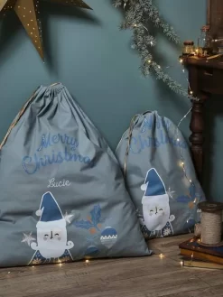 Sac à Jouets Père Noël Scandinave Vert / Bleu - Vertbaudet