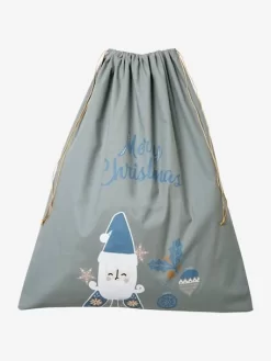 Sac à Jouets Père Noël Scandinave Vert / Bleu - Vertbaudet -Produit Pour Bébé sac a jouets pere noel scandinave 3