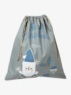 Sac à Jouets Père Noël Scandinave Vert / Bleu - Vertbaudet -Produit Pour Bébé sac a jouets pere noel scandinave 4