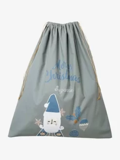 Sac à Jouets Père Noël Scandinave Vert / Bleu - Vertbaudet -Produit Pour Bébé sac a jouets pere noel scandinave 5