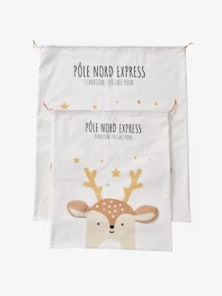 Sac à Jouets Personnalisable Renne Ecru - Vertbaudet -Produit Pour Bébé sac a jouets personnalisable renne 3