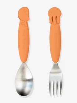 Set 2 Couverts DONE BY DEER YummyPlus Sea Friends Rose - Done By Deer -Produit Pour Bébé set 2 couverts done by deer yummyplus sea friends 4