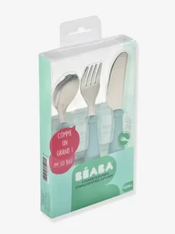 Set 3 Couverts D'apprentissage Inox BEABA Airy Green - Beaba -Produit Pour Bébé set 3 couverts dapprentissage inox beaba 2