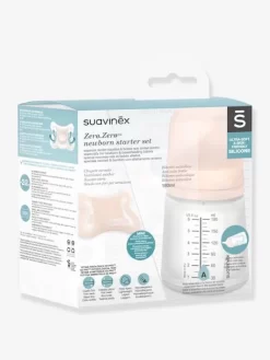 Set Biberon Zero.Zero + Sucette SUAVINEX Rose Nude - Suavinex