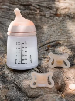 Set Biberon Zero.Zero + Sucette SUAVINEX Rose Nude - Suavinex -Produit Pour Bébé set biberon zero.zero sucette suavinex 5