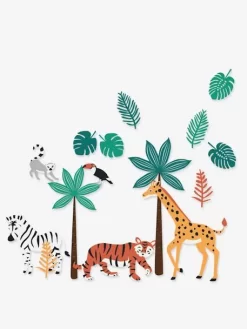 Stickers XL Green Jungle Multicolore - Vertbaudet -Produit Pour Bébé stickers xl green jungle 2