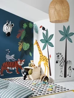 Stickers XL Green Jungle Multicolore - Vertbaudet