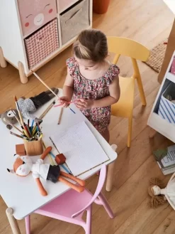 Table De Jeu LIGNE WOODY Blanc - Bois - Vertbaudet -Produit Pour Bébé table de jeu ligne woody 3