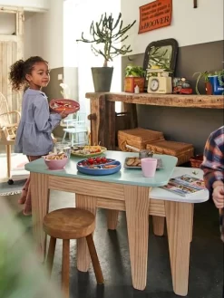 Tables Gigognes Gris Vert/bois + Blanc/bois - Vertbaudet -Produit Pour Bébé tables gigognes 5