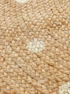 Tapis Jute à Pois Dorés Beige Clair Uni Avec Decor - Vertbaudet -Produit Pour Bébé tapis jute a pois dores 3