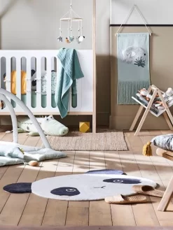 Tapis Panda HANOÏ écru / Noir - Vertbaudet -Produit Pour Bébé tapis panda hanoi 2