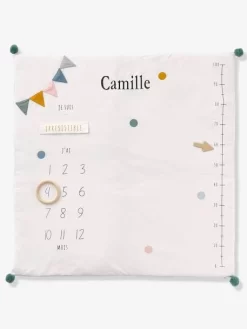 Tapis Photo Bébé Personnalisable écru / Vert - Vertbaudet -Produit Pour Bébé tapis photo bebe personnalisable 2