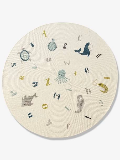 Tapis Rond Abécédaire Marin Ivoire - Vertbaudet 1 Tapis Rond Abécédaire Marin Ivoire - Vertbaudet