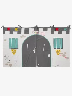 Tente De Lit Château Fort Pour Lit Mezzanine Mi Hauteur Ligne Everest Gris - Vertbaudet -Produit Pour Bébé tente de lit chateau fort pour lit mezzanine mi hauteur ligne everest 2
