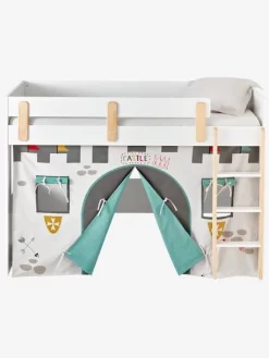 Tente De Lit Château Fort Pour Lit Mezzanine Mi Hauteur Ligne Everest Gris - Vertbaudet