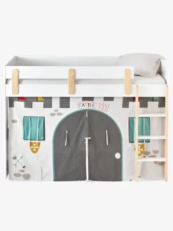 Tente De Lit Château Fort Pour Lit Mezzanine Mi Hauteur Ligne Everest Gris - Vertbaudet -Produit Pour Bébé tente de lit chateau fort pour lit mezzanine mi hauteur ligne everest 4