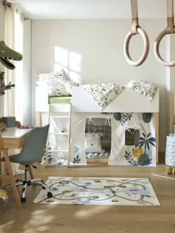 Tente De Lit Jungle Imaginaire Blanc Clair Uni Avec Decor - Vertbaudet -Produit Pour Bébé tente de lit jungle imaginaire 3